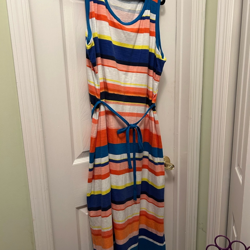 NEW TALBOTS SUMMER DRESS MULTI COLOR WTH SIDE SLITS 2XP